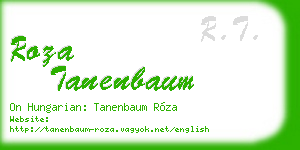 roza tanenbaum business card